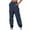 Navy, variant on Sentmoon Cargo Pants Oversized High Waist Track Pants Multi Pocket Loose Cuffed Hem Solid Color Stretchy Athletic Pants for Women Fall Delightful for Weekend Outings XL