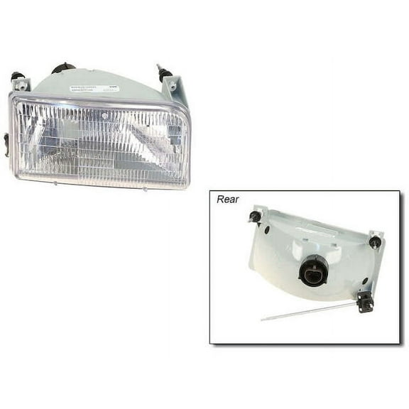 Right Headlight Assembly - Compatible with 1993 - 1997, 1999 - 2004 Ford F-53 Motorhome Chassis 1994 1995 1996 2000 2001 2002 2003