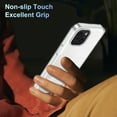 thumbnail image 6 of Compatiable with iPhone 14 Case Clear, Transparent Crystal Shockproof Phone Case, Slim Anti-Scratch Hard PC + Soft TPU Back Protective Cover Bumper Non-Slip Design For iPhone 14, Clear, 6 of 8