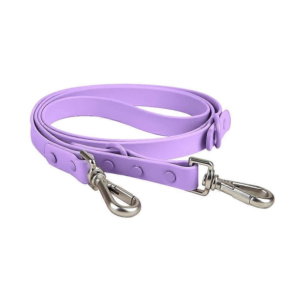 Waterproof Dog Leash: Standard Dog leashes with 2 Hooks for Walking, Adjustable Lengths, Durable and Odor Proof (Lilac,L 1 in 6 ft)