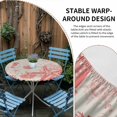 thumbnail image 2 of Coastal Red Round Tablecloth for 55-60 Inch Tables,Fitted Table Cover with Elastic Edge,Nautical Coral Seahorse Starfish Shell Waterproof Outdoor Table Cloth Protector for Patio Garden Dinner Picnic, 2 of 9