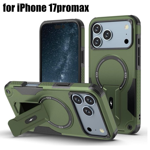 2-in-1 Magnetic Case with Phone Stand for iPhone 17/Air/Pro/ProMax, Protective Phone Cover