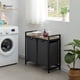 thumbnail image 2 of 95L Cesto Ropa Sucia con 2 Compartimentos, Cesta para Ropa Sucia con Tapa, Marco de Metal, Cubo Ropa Sucia con 2 Bolsas Extraíbles para Lavadero, Dormitorio, Baño, Negro, 2 of 7