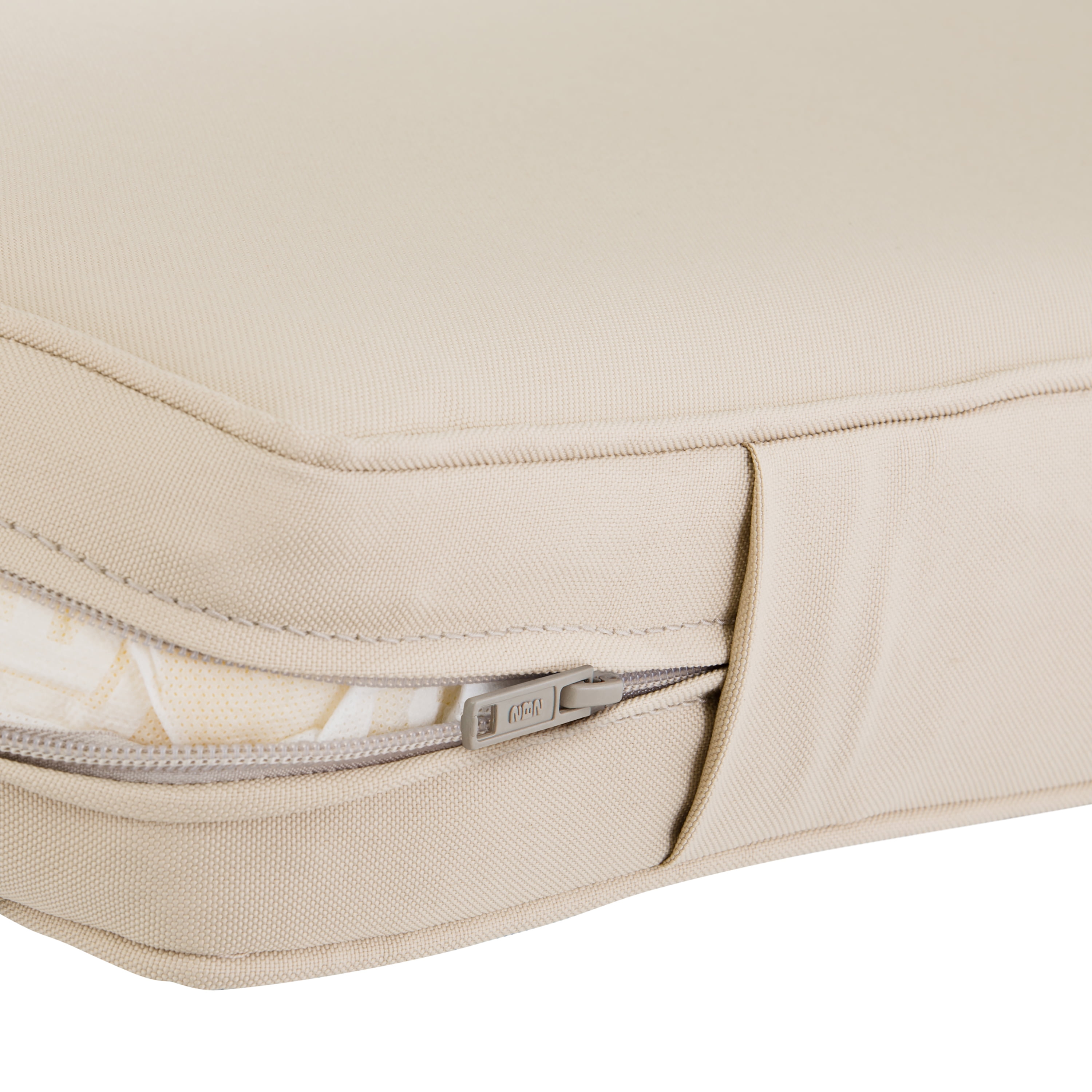 Classic Accessories Montlake FadeSafe Water-Resistant Patio Chair Seat Cushion, 21 x 21 x 3 inch, Antique Beige