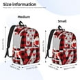 thumbnail image 2 of Yiaed Buffalo Plaid Love And Gnome Print Print Laptop Backpack Travel Canvas Backpack Vintage Aesthetic Backpack for School Knapsack Backpack Backpack for School-Medium, 2 of 5