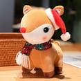 thumbnail image 1 of Hot Doll Cartoon Elk Plush Toy Stuffed Animal Peluche Christmas Dolls Gifts For Kids Birthday DecorDark Khaki35cm Deng Xun unisex, 1 of 2