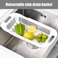 thumbnail image 4 of Sunjoy Tech Retractable Drain Basket Over-the-sink Multifunction Food Grade Extendable Fruit Vegetable Washing Drainer Colander Strainer Bowl Tableware Container Kitchen Supplies, 4 of 8