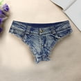 thumbnail image 2 of JIKNTTR Womens Ripped Denim Shorts Womens Sexy Mini Denim Shorts Low Rise Jean Shorts Tight Fit Nightclub Dance Shorts Hot Pants Clubwear Comfy Loose Fit Shorts, 2 of 8