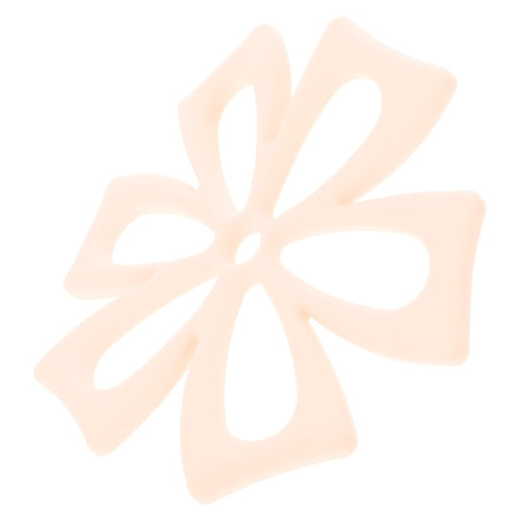 ETEREAUTY Beige Flower-Shaped Silicone Kitchen Mat for Pot, Cup Insulation and