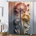 thumbnail image 4 of Tarmeek 90x180cm Floral Shower Curtain for Bathroom, Polyester Waterproof Quick Dry Mildew Resistant Bath Curtain for Bathtub Hotel Spa, Washable Bathroom Accessory, 4 of 7