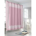 thumbnail image 3 of Shower Curtain Greek Key Design Shower Curtains for Bathroom, Waterproof Polyester Shower Curtain Set with Hooks, Extra Long 72" x 96" Pink, 3 of 6