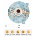 thumbnail image 6 of 13 Inch Round Placemats Set of 6, Beach Coastal Blue Non Slip Heat Insulation PP Table Mats, Nautical Shell Starfish Coral Summer Washable Place Mats for Kitchen Dining Party Table Decor, 6 of 7