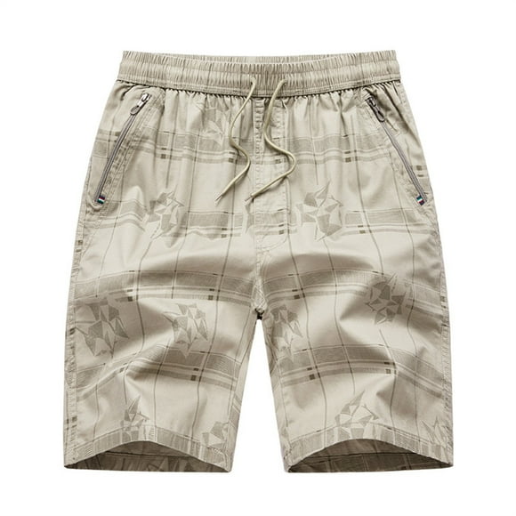 Gubotare Mens New Summer Outdoors Casual Loose Plus Size Patchwork Overalls Shorts Pants Travel Shorts Men (Khaki, XL)