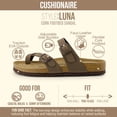 thumbnail image 6 of Cushionaire Luna Cork Footbed Sandals for Women – Comfortable Slip-On Women's Shoes with Genuine Suede Footbed & Arch Support | Slides for Women, 6 of 22
