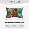 thumbnail image 4 of Daiia Meditating French Bulldog Bedding Waterproof Pillow Protector Zippered Queen – Bed Bug Proof Pillow Encasement-14"x20", 4 of 6