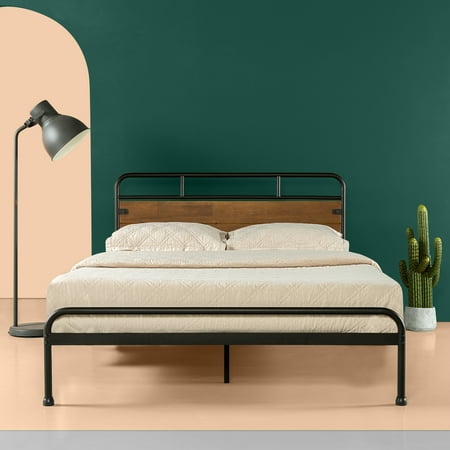 Moveable Platform - Zinus Santa Fe Wood and Metal 12 Inch Platform Bed, Multiple Sizes