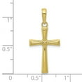 thumbnail image 3 of FB Jewels 10K Yellow Gold Diamond-Cut X Cross Pendant, 3 of 3