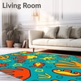 thumbnail image 2 of ODIKA 6 Machine Washable Non-Slip Area Rug, Ocean Animals Marine Life Discovery Learning Adventure Underwater Ultra Soft Rug, None, 695503, 2 of 7