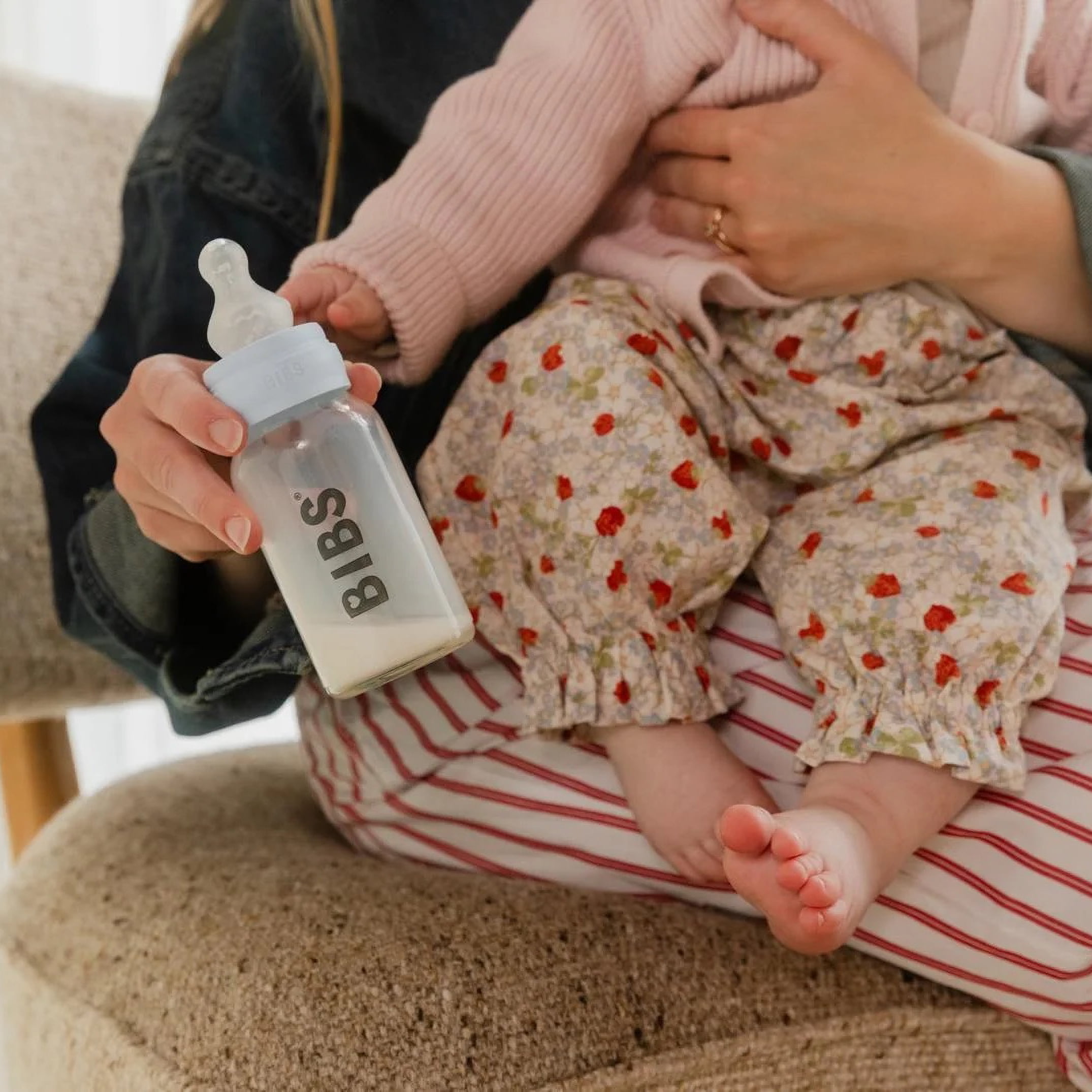 BIBS Baby Bottle Nipple Round Silicone 2 Pack Slow Flow
