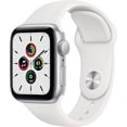 thumbnail image 1 of Restored Apple Watch SE 40mm GPS Cellular Aluminum Silver Case White Sport Band, 1, 1 of 1