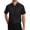 Black, variant on HISDERN Men's Short Sleeve Dress Shirt Stretch Classic Fit Black Button Down Shirt with Pocket