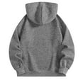 thumbnail image 4 of Riecok Mens Hoodies Pullover Drawstring Solid Color Long Sleeve Tops with Pocket Trendy Sweatshirts Gray XS, 4 of 5