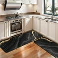 thumbnail image 3 of Kitchen Rugs Sets Of 2,Black Gold Marble Pattern Anti Fatigue Kitchen Mat Rugs Non Slip Washable,Decorative Kitchen Floor Mats for Kitchen,Sink,Laundry,17"x47"+17"x47", 3 of 5