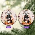 thumbnail image 2 of Happy Thanksgiving Bernese Mountain Dog Welcome Thankful Fall Autumn Pumpkin Ceramic Round Ornament Berner Lover Gifts Home Tree Decor - 02021, 2 of 5