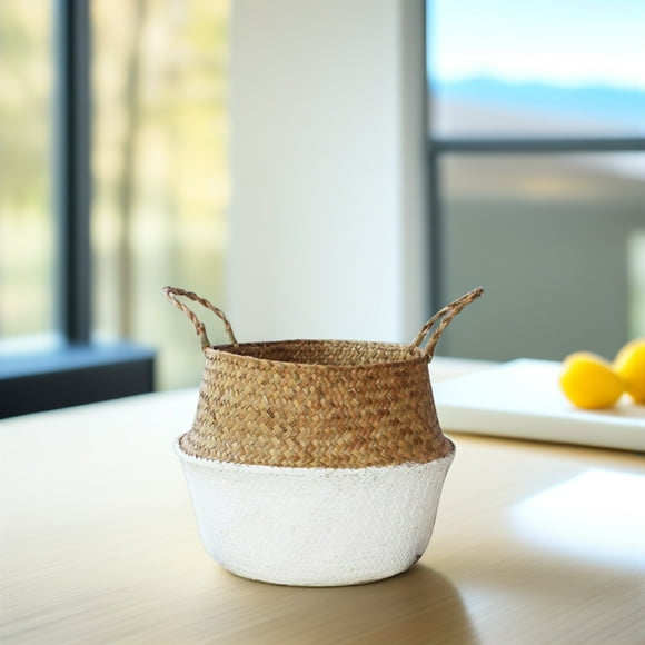 OULII Home Plants Decoration Woven Grass Flower Pot 1Pcs