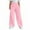 Pinks, variant on Girl Fuzzy Fleece Pants, Kids Flannel Pajama Bottoms Winter Casual Solid Color Elastic Waist Wide Leg Pants Loose Sleepwear 4-14 Years