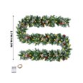 thumbnail image 3 of Xihbxyly Guirnalda de Ratán Blanco de Pvc de 2,7 M, Decoración Invernal Nevada, Piñas de Frutos Rojos, Luces Led, Decoración Versátil para Interiores y Exteriores, Perfecta para Fiestas y Bodas, 2,7, 3 of 5