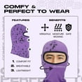 thumbnail image 3 of Anime-Inspired Purple CM Black Ski Mask – Design B Full Face Balaclava for Men & Women – Windproof UV Protection Face Cover for Motorcycle, Winter & Summer Use, 3 of 7
