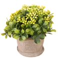thumbnail image 1 of CNKOO Artificial Flower Pot Mini Plastic Table Simulation Bonsai Indoor Decor Fake Pot Flower, 1 of 10