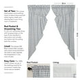 thumbnail image 5 of VHC Brands Ensemble Rideau Court à Carreaux Sawyer Mill Prairie, Bleu (2 Panneaux), 5 of 5
