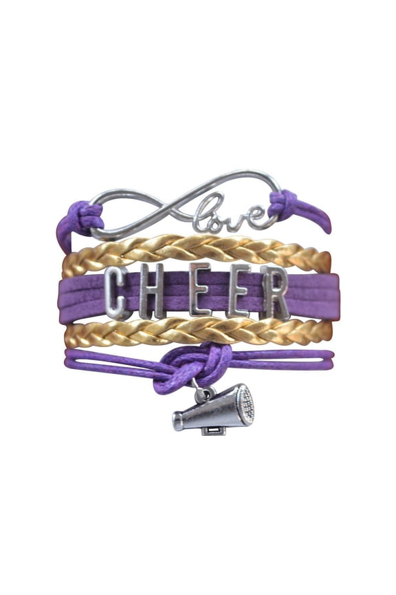 Girls Cheerleading Bracelet, Cheer Gifts- Cheer Jewelry- Cheer Bracelet- Adjustable Cheer Charm Bracelet- Gift For Cheerleaders, Cheer Teams & Cheerleading Coaches