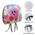 thumbnail image 3 of Kirby Animal Cartoon Car Headrest Cover Decor Vehicles Seat Pillow Cover Protector Accessories Auto Front/Rear Seats Head Rest Cover Universal Fit Most Cars Sedan SUV Van, 3 of 7