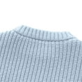 thumbnail image 4 of Bnwani Boys Christmas Sweater Light Blue Size 4-5 Years Winter Toddler Boys Girls Solid Color Cute Thick Loose Keep Warm Sweater, 4 of 6