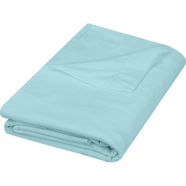 Sábana plana Utopia Bedding Twin Spa, microfibra cepillada, azul