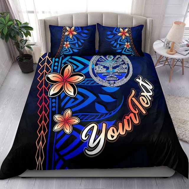 Islas Marshall Juego de cama personalizado - Vintage Tribal Mountain