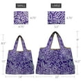 thumbnail image 2 of Wrapables Large & Small Foldable Tote Nylon Reusable Grocery Bags, Set of 2, Swiggle, 2 of 5