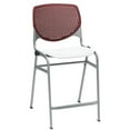 thumbnail image 6 of KFI Studios KOOL Armless Stacking Counter Barstool, White Seat, Burgundy Back, 6 of 6