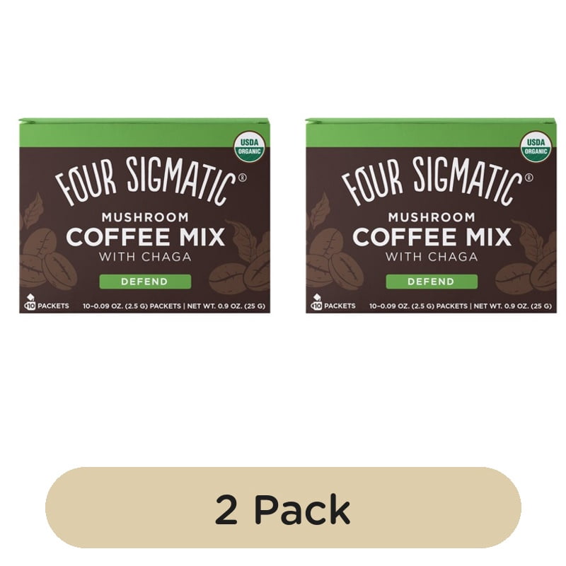Four Sigmatic Mushroom Coffee Chaga & Cordyceps 25g, British Import (Pack of 2)