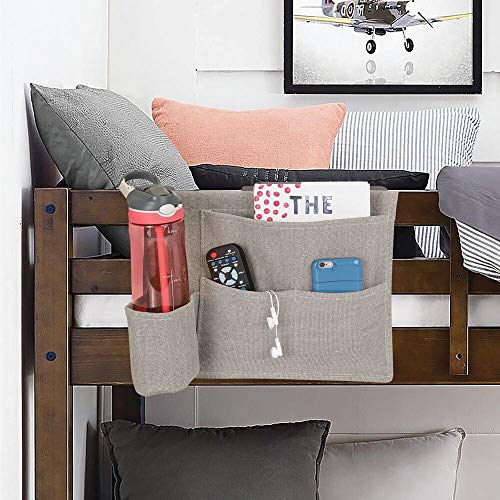 mDesign Bedside Hanging Storage Organizer Caddy Pocket 4 Pockets