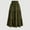 Army Green A, variant on Zunfeo Maxi Skirts for Women Elastic High Waisted Summer Skirts Ruffles A-line Prairie Skirt for Vacation Beach Black M