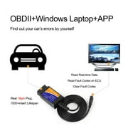 DABEN ELM327 Obd2 Cable,OBD to USB Adapter Scanner Reader,Code Reader Vehicle Diagnosis Tool for Ford