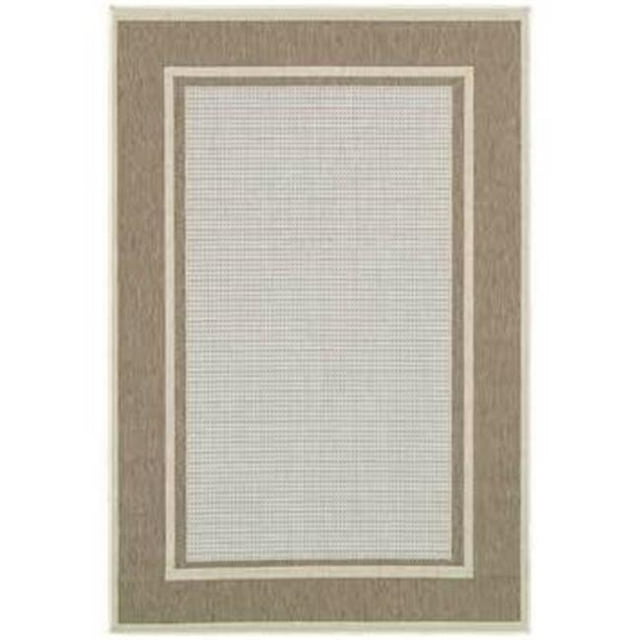 Couristan 24681010053076T 5 ft. 3 in. x 7 ft. 6 in. Monaco Maritime Rug - Blue & Sand