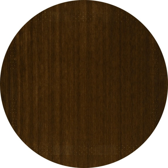 Ahgly Company Indoor Round Abstract Turquoise Blue Contemporary Area Rugs, 6' Round