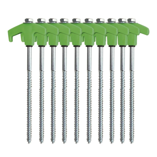 Tent Stakes 10Pcs Heavy Duty Screw In Anchors, Carbon Steel Ice Shanty Outdoor Camping Patio Garden Canopies, Sturdy, Durable, Easy to Use, Heavy Duty, Weather Resistant, Foldable, Portable,