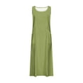 thumbnail image 4 of Women's Fashionable Sleeveless Cotton And Linen Round Neck Printed Long Dress Dress Women's Casual Dresses Cotton Dresses For Women 2024 Casual, 4 of 5