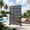 Black, variant on MAYEERTY 72"x47" Outdoor Privacy Screen, 6-Panel White Street Pattern Galvanized Steel Screen, Decorative Cutout Fence for Patio Yard